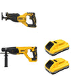 DeWalt DCB2104-2 POWERPACK 4Ah 2-Pack W/ DCH133B D-Handle Rotary Hammer and DCS382B