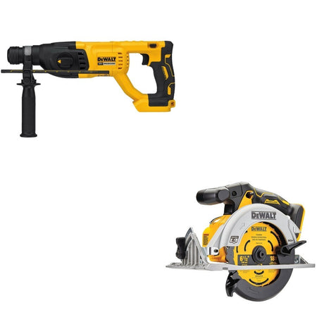 DeWalt DCH133B 20V MAX XR 1 in. D-Handle Rotary Hammer W/ DCS565B 6-1/2 in. Circular Saw