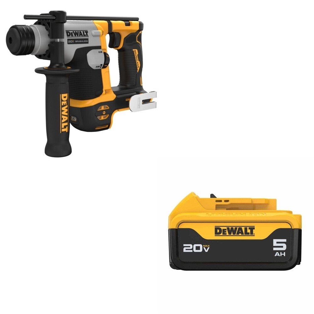 DeWalt DCH172B Ultra Compact Hammer W/ DCB205 20V MAX XR 5.0Ah Battery Pack