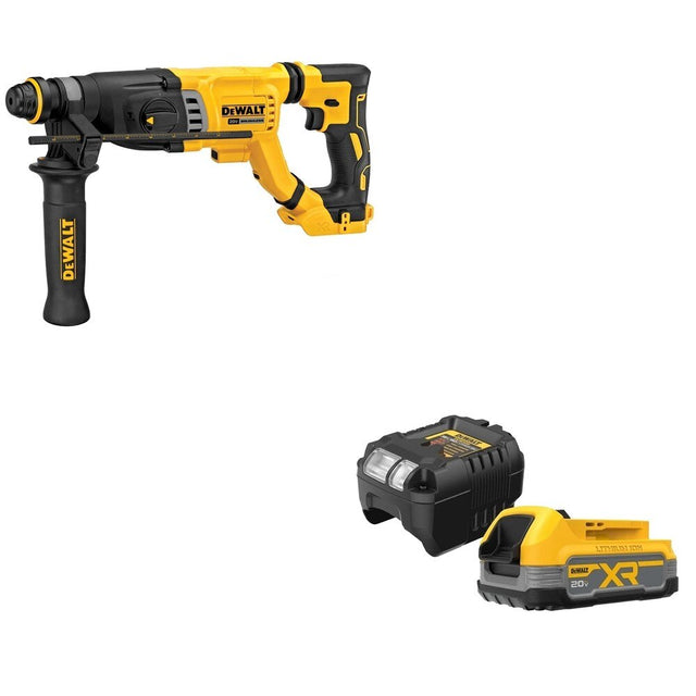 DeWalt DCH263B 20V MAX 1-1/8" Rotary Hammer W/ DCBP034C 20V MAX Starter Kit