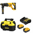 DeWalt DCH263B Rotary Hammer Kit W/ DCV580H Vacuum and FREE DCB205-2C Battery Kit