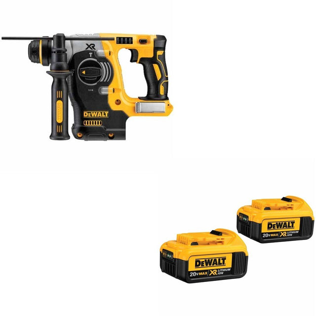 DeWalt DCH273B 20V MAX 1 in. SDS-Plus Rotary Hammer W/ DCB204-2 4.0Ah Battery 2-Pack