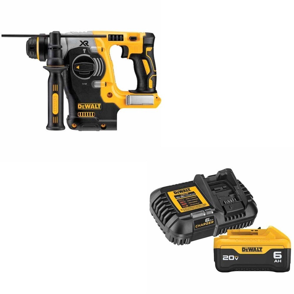 DeWalt DCH273B 20V MAX 1 in. SDS-Plus Rotary Hammer W/ DCB206C 6.0Ah Battery Kit