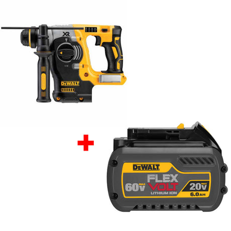 DeWalt DCH273B 20V MAX 1" Rotary Hammer W/ FREE DCB606 20/60V MAX 6.0Ah Battery