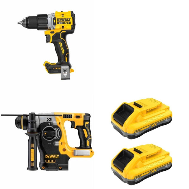 DeWalt DCH273B 20V MAX 1 in. SDS-Plus Rotary Hammer W/ DCB2104-2 and DCD806B Hammer Drill