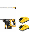 DeWalt DCE531B 20V MAX Concrete Pencil Vibrator W/ DCH273B SDS-Plus Rotary Hammer and DCB2104-2