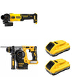 DeWalt DCH273B SDS-Plus Rotary Hammer W/ DCB2104-2 POWERPACK 4Ah 2-Pack and DCG407B