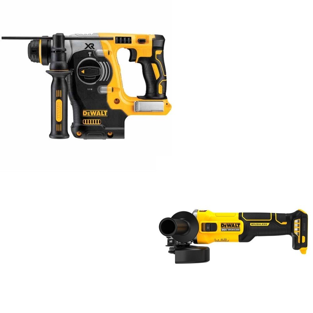 DeWalt DCH273B 20V MAX 1 in. SDS-Plus Rotary Hammer W/ DCG407B Slide-Switch Grinder