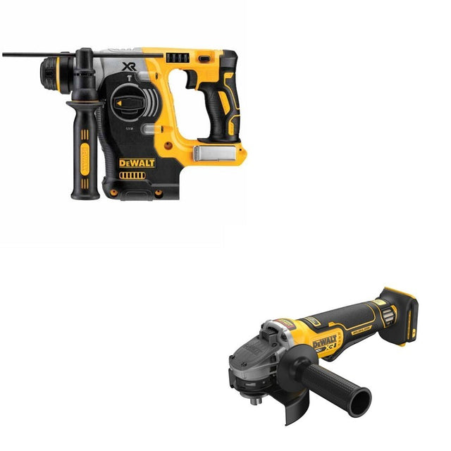 DeWalt DCG410B 20V MAX XR 4-1/2 in. Angle Grinder W/ DCH273B SDS-Plus Rotary Hammer