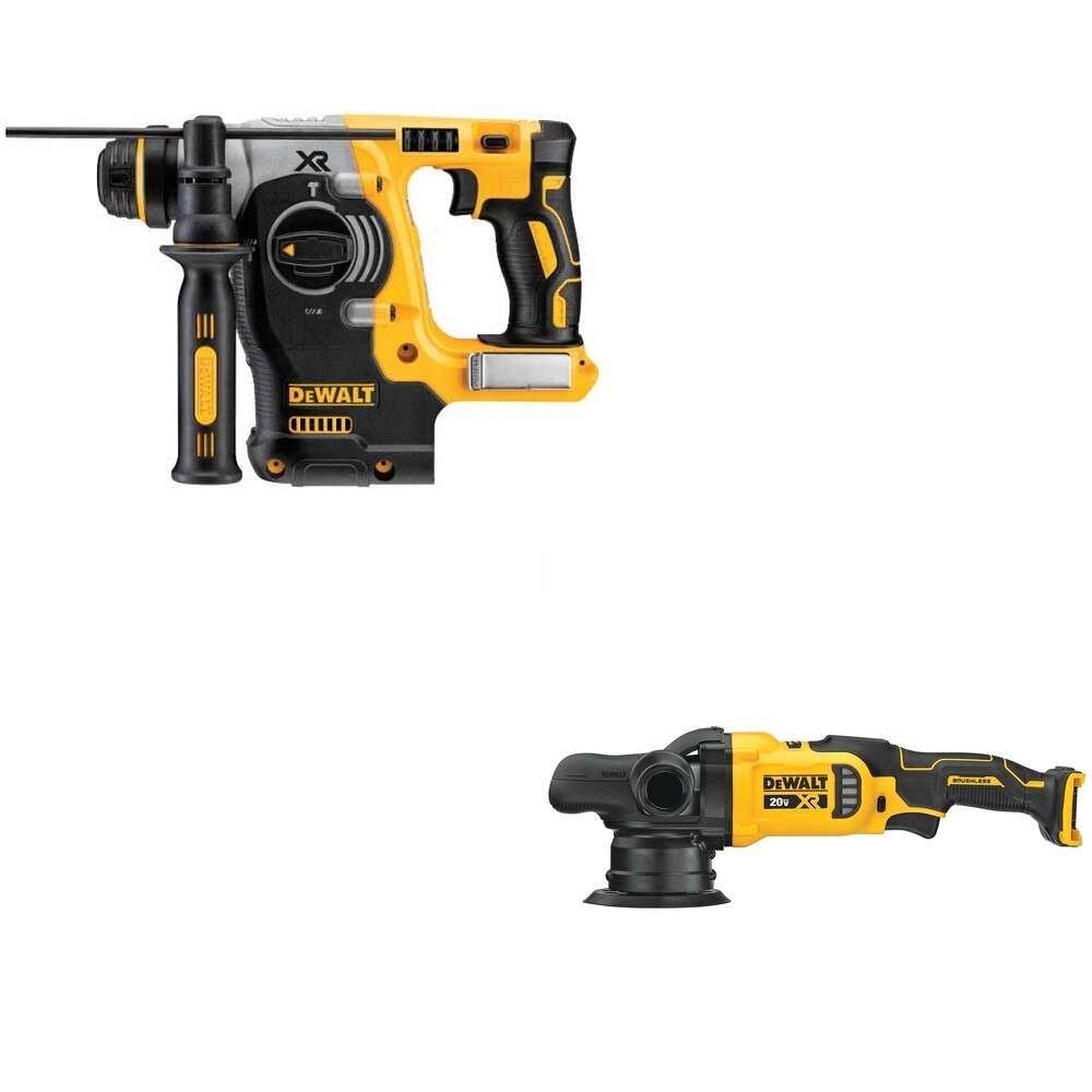 DeWalt DCM848B 20V MAX XR 5 in. Random Orbit Polisher W/ DCH273B SDS-Plus Rotary Hammer