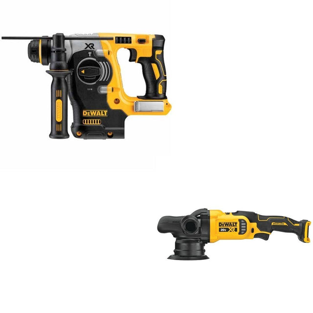 DeWalt DCM848B 20V MAX XR 5 in. Random Orbit Polisher W/ DCH273B SDS-Plus Rotary Hammer