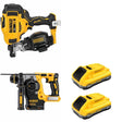 DeWalt DCN45RNB 20V MAX 15-Degree Roofing Nailer W/ DCH273B and DCB2104-2 POWERPACK 4Ah 2-Pack