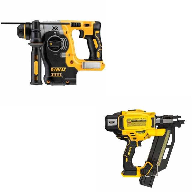 DeWalt DCN920B 20V MAX XR 21-Degree Framing Nailer W/ DCH273B SDS-Plus Rotary Hammer