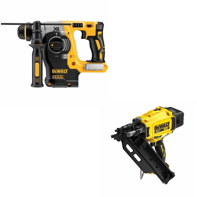 DeWalt DCN930B 20V MAX XR 30-Degree Framing Nailer W/ DCH273B SDS-Plus Rotary Hammer