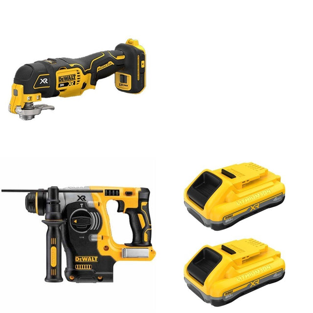 DeWalt DCH273B SDS-Plus Rotary Hammer W/ DCB2104-2 and DCS356B Oscillating Multi-Tool