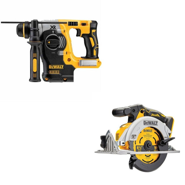 DeWalt DCH273B 20V MAX 1 in. SDS-Plus Rotary Hammer W/ DCS565B 6-1/2 in. Circular Saw