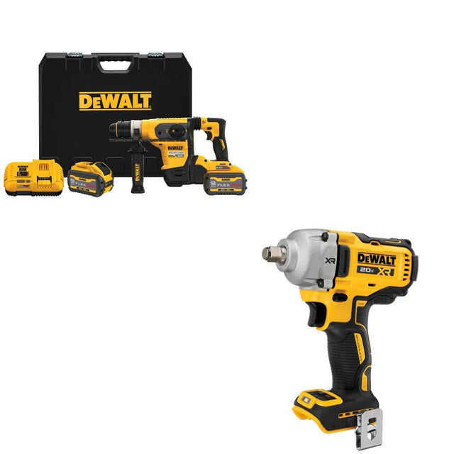 DeWalt DCH416X2 60V Rotary Hammer Kit W/ FREE DCF891B 1/2" Impact Wrench