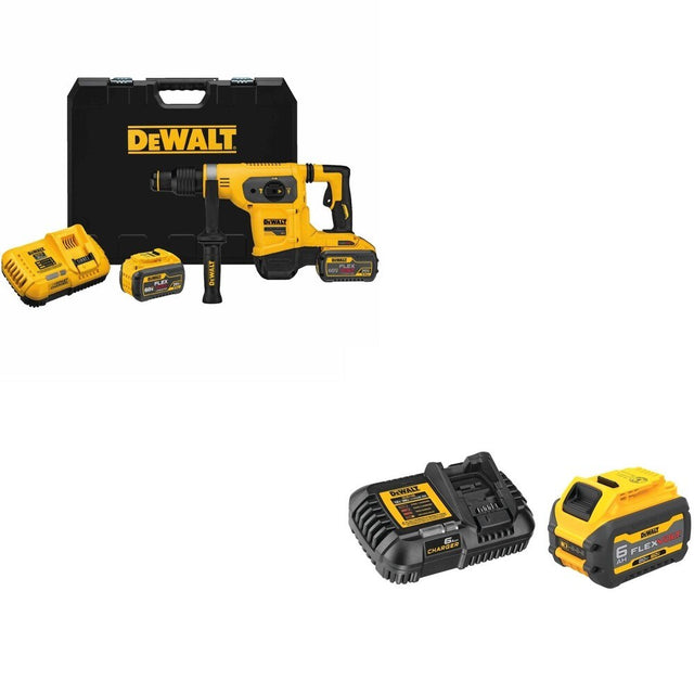 DeWalt DCH481X2 60V MAX 1-9/16 in. SDS MAX Combination Hammer Kit W/ DCB606C FLEXVOLT 6.0Ah Kit