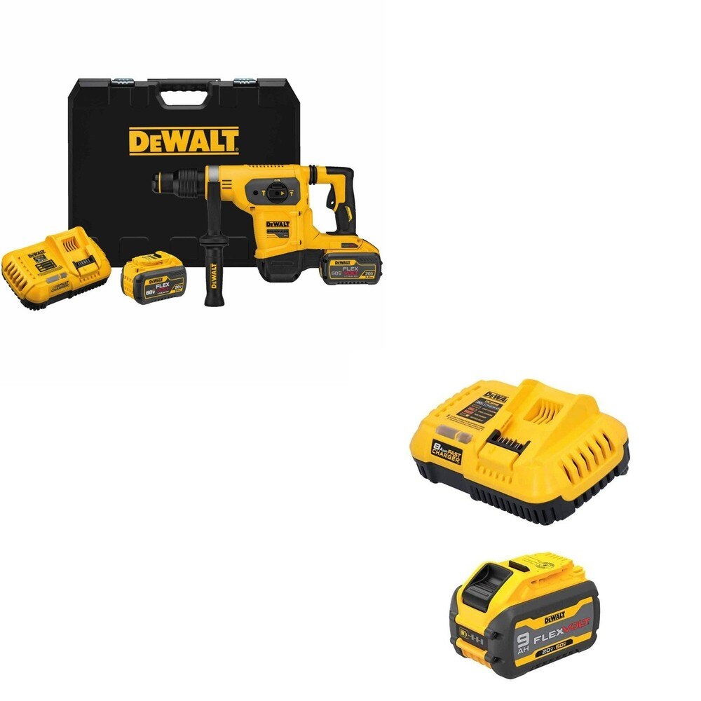 DeWalt DCH481X2 60V MAX 1-9/16 in. SDS MAX Combination Hammer Kit W/ DCB609C FLEXVOLT 9.0Ah Kit