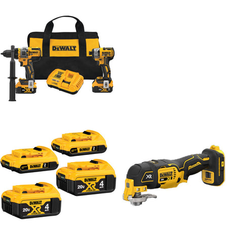 DeWalt DCK2100P2 20V 2-Tool Combo Kit W/ DCB324-4 Battery-4Pk & FREE Multi-Tool