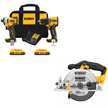 DeWalt DCK225D2 ATOMIC 20V MAX 2 Tool Combo Kit w/ DCS391B 20V MAX Circular Saw