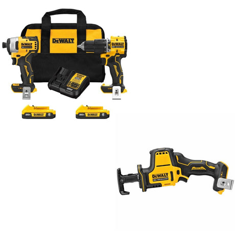DeWalt DCK226D2 Atomic 20V MAX 2 Tool Combo Kit w/ DCS369B 20V MAX Recip Saw
