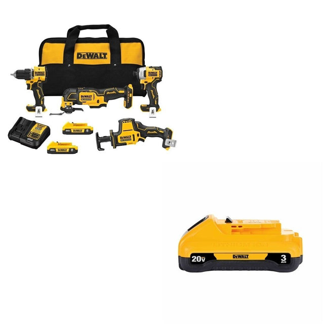 DeWalt DCK486D2 4-Tool Combo W/ DCB230 3Ah Battery