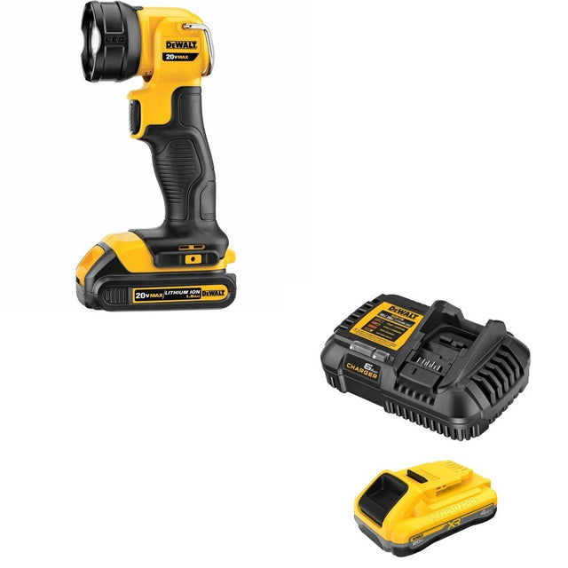DeWalt DCB2104C 20V MAX XR POWERPACK 4Ah Battery Kit W/ DCL040 LED Flashlight