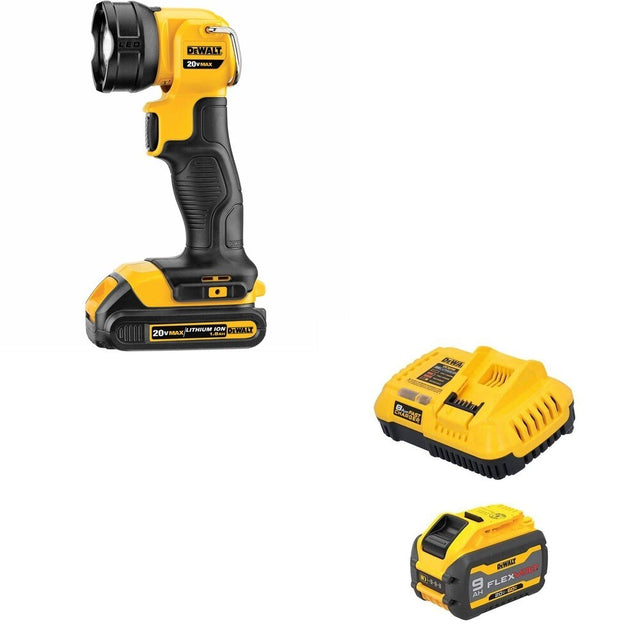DeWalt DCB609C FLEXVOLT 20V/60V MAX 9.0Ah Battery Starter Kit W/ DCL040 LED Flashlight