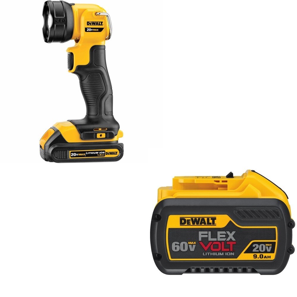 DeWalt DCB609 FLEXVOLT 20V/60V MAX 9.0Ah Battery W/ DCL040 LED Flashlight