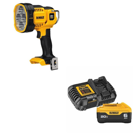 DeWalt DCB206C 20V MAX 6.0Ah Battery and Charger Kit W/ DCL043 LED Spotlight