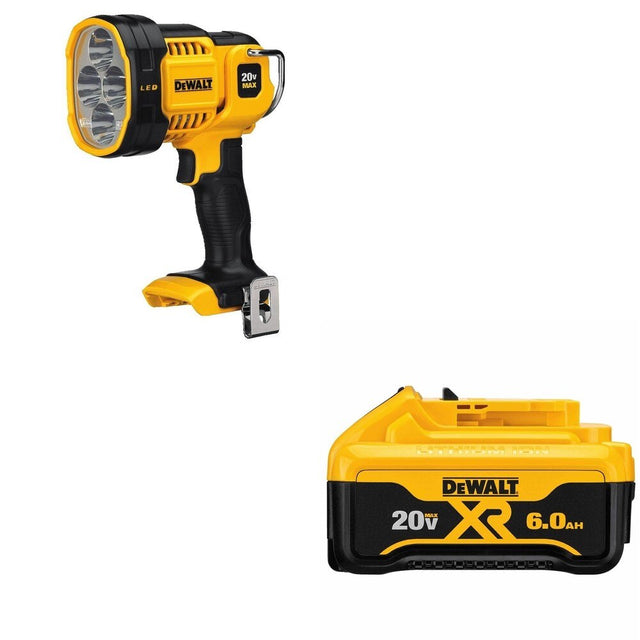 DeWalt DCB206 20V MAX XR 6.0Ah Battery W/ DCL043 LED Spotlight