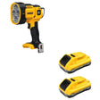 DeWalt DCB2104-2 20V MAX XR POWERPACK 4Ah Battery 2-Pack W/ DCL043 LED Spotlight