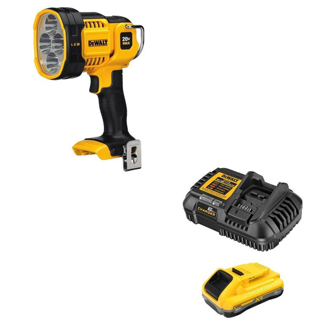 DeWalt DCB2104C 20V MAX XR POWERPACK 4Ah Battery Kit W/ DCL043 LED Spotlight