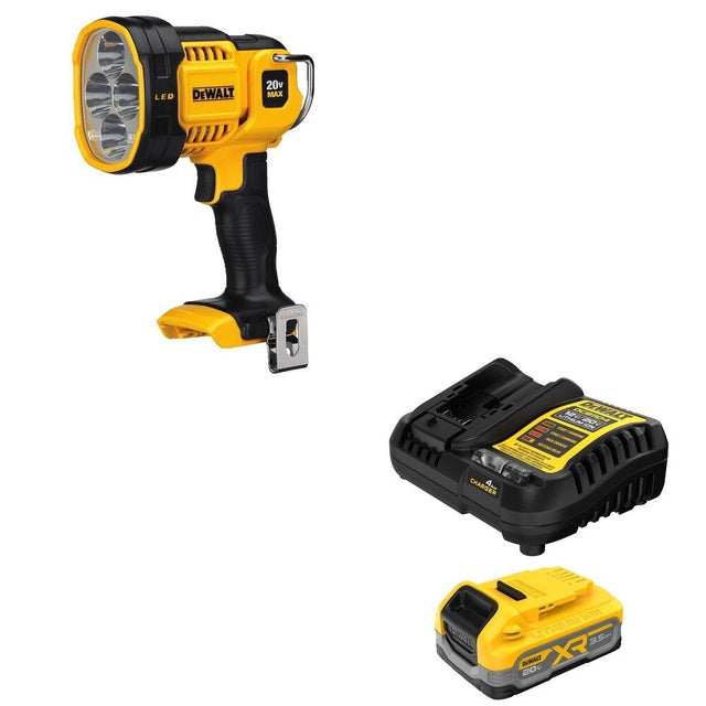 DeWalt DCBP320C 20V MAX XR POWERSTACK 3.5Ah Battery Kit W/ DCL043 LED Spotlight