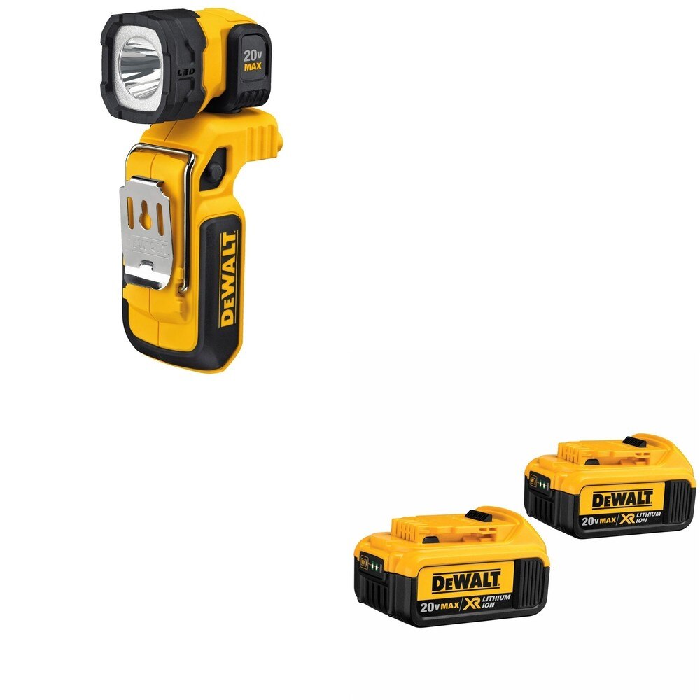 DeWalt DCB204-2 20V MAX XR 4.0Ah Battery 2-Pack W/ DCL044 LED Worklight