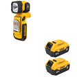 DeWalt DCB205-2 20V MAX 5.0Ah Battery 2-Pack W/ DCL044 LED Worklight