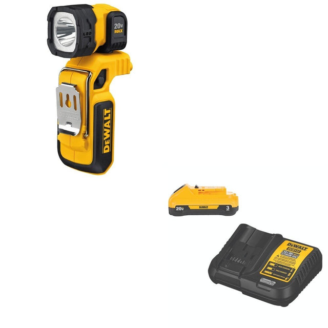 DeWalt DCB230C 20V MAX 3.0Ah Battery Starter Kit W/ DCL044 LED Worklight