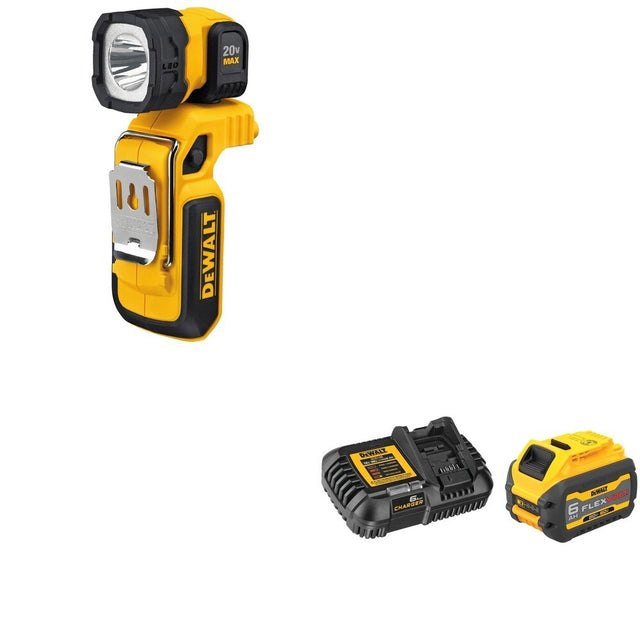 DeWalt DCB606C FLEXVOLT 20V/60V MAX 6.0Ah Battery Starter Kit W/ DCL044 LED Worklight