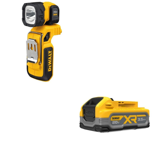 DeWalt DCBP320 20V MAX XR POWERSTACK 3.5Ah Battery W/ DCL044 LED Worklight