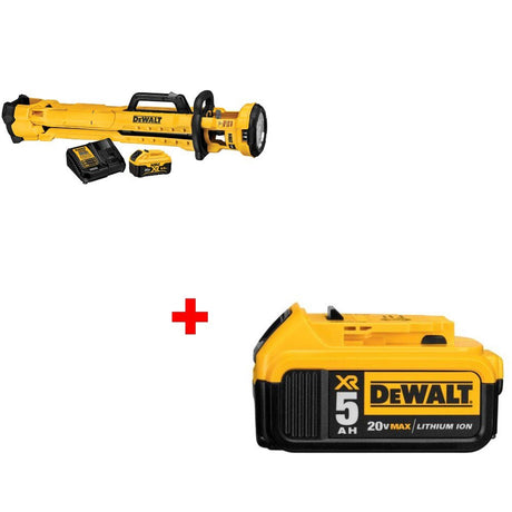 DeWalt DCL079R1 20V MAX Cordless Tripod Light Kit w/ FREE DCB205 20V 5Ah Battery