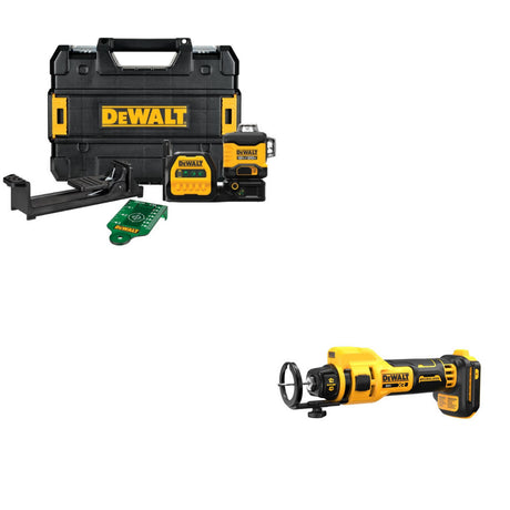 DEWALT DCLE34030G 20V/12V Laser Kit W/ FREE DCE555B 20V MAX Cut-Out Tool, Bare