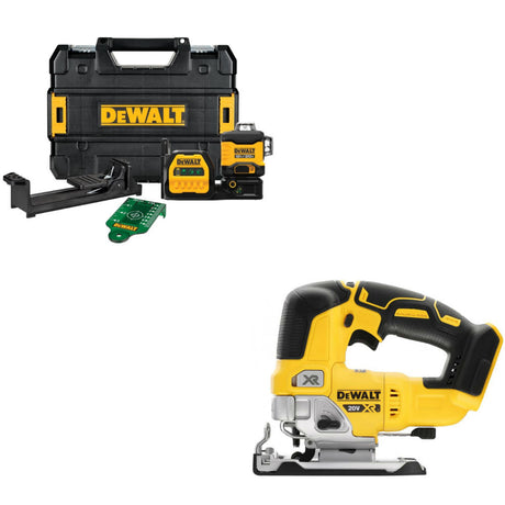 DEWALT DCLE34030G 20V/12V Laser Kit W/ FREE DCS334B 20V MAX XR Jig Saw, Bare