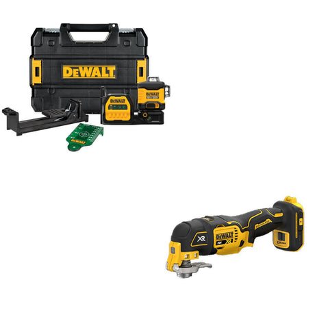 DEWALT DCLE34030G 20V/12V Green Laser Kit W/ FREE DCS356B 20V MAX XR Multi-Tool