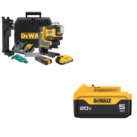DeWalt DCLE34035D1 Laser Kit W/ FREE DCB205 Battery Pack