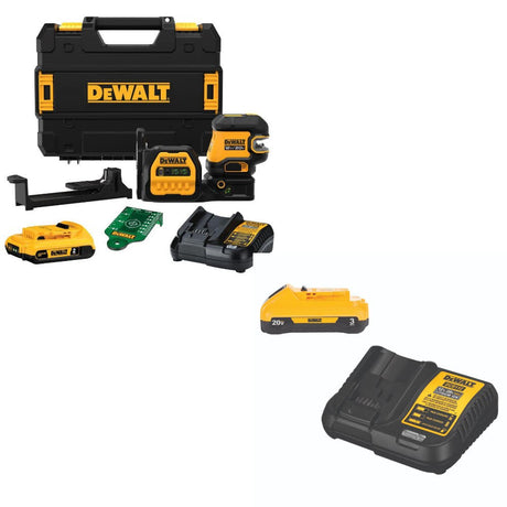 DeWalt DCLE34520G 20V Combo Laser Kit W/ DCB230C 20V MAX Starter Kit