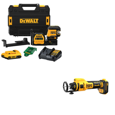 DeWalt DCLE34520G 20V Combo Laser Kit W/ FREE DCE555B 20V MAX Cut-Out Tool-Bare