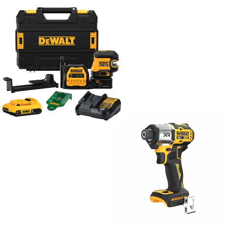 DeWalt DCLE34520G 20V Combo Laser Kit W/ FREE DCF845B 20V MAX XR Impact Driver