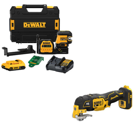 DeWalt DCLE34520G 20V Combo Laser Kit W/ FREE DCS356B 20V MAX XR Multi-Tool