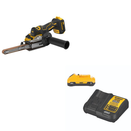 DeWalt DCM200B 20V XR Bandfile, Bare W/ DCB230C 20V MAX Starter Kit